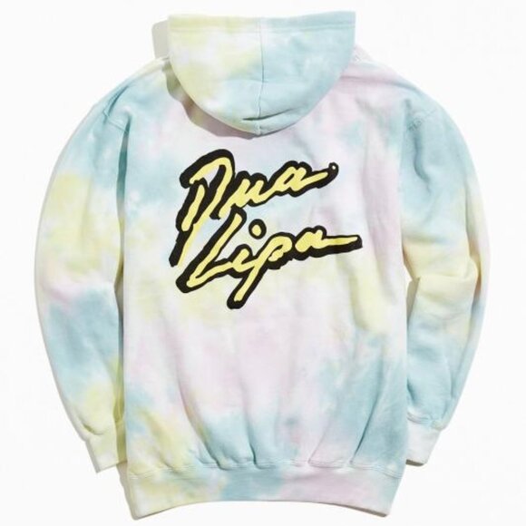 H&M X Dua Lipa Tie-dye Hoodie Oversized Graphic Kanga Pocket - M - Picture 2 of 12